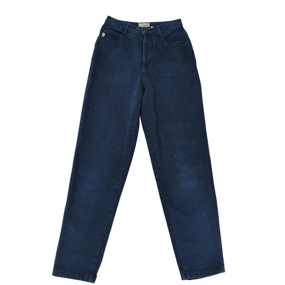 Equipt Black Jack Blues Womens Vintage High Rise Straight Leg Jeans Dark Wash 11